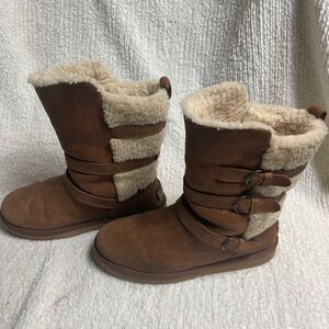 UGG Australia Becket Leather Brown women’s Boots shearling lining women’s SZ10